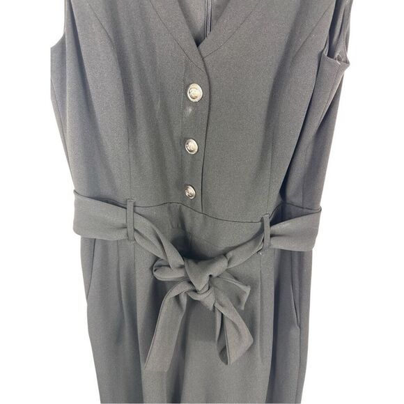 Karl Lagerfeld Black Jumpsuit with Wide Leg Crop Pants- size 8 - Picture 3 of 9